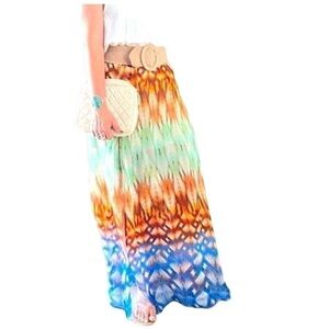 Arden B Boho Tribal Printed Maxi Skirt Size Small